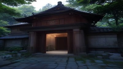 直播预告图，泌尿健康在线问答直播间，医生与观众互动场景，橙色主题背景